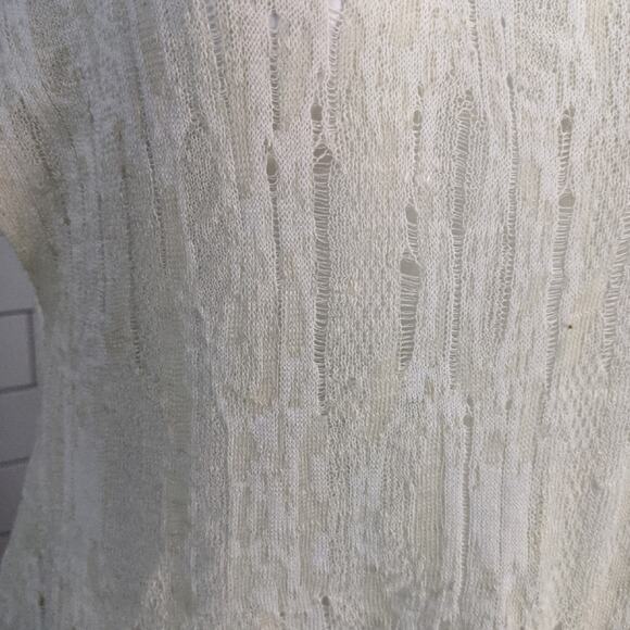 Free People Cream Gauzy Tunic Length Top sz XS - Picture 7 of 8